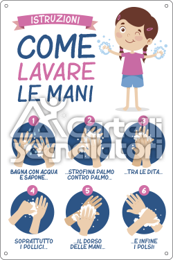 disegni come lavare le mani (femmina) - Coronavirus Covid-19